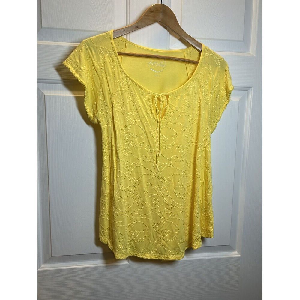 INC International Concepts Embroidered Blouse Top Size M